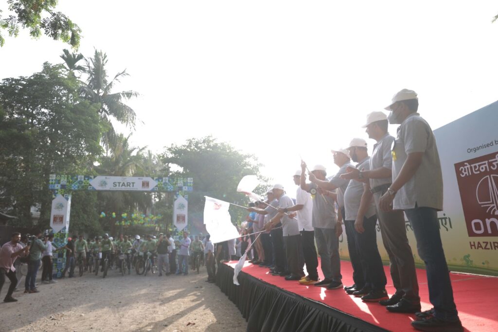 Surat Saksham Cyclothon 2022 was organized by the ONGC Hazira Plant Surat